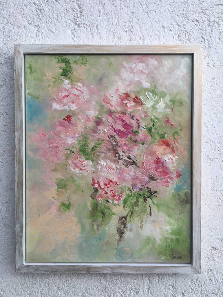 Original Abstract Floral Painting by Nat ViGa