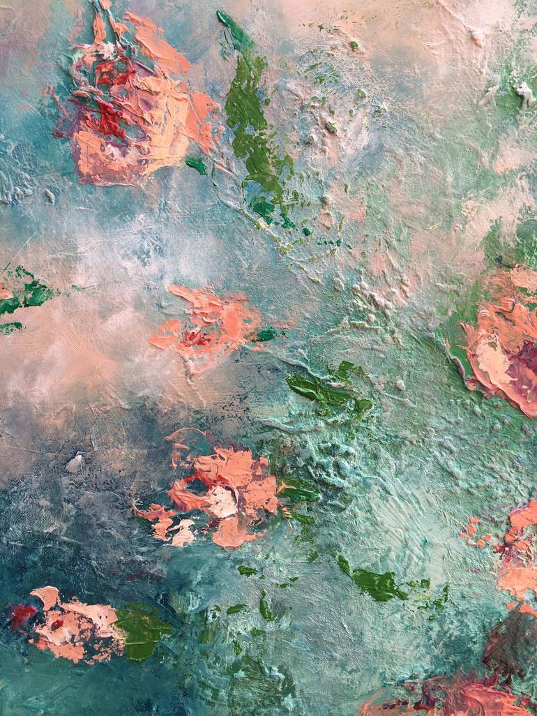 Original Abstract Floral Painting by Nat Viga