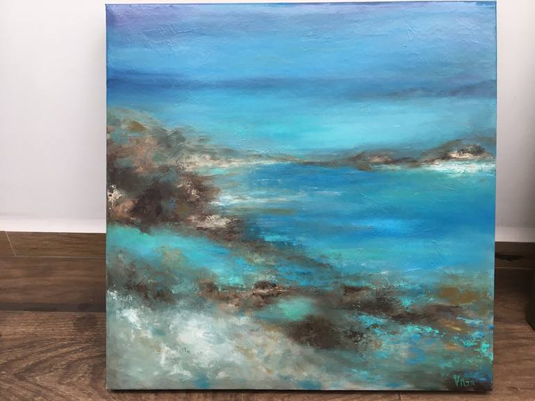 Original Abstract Expressionism Seascape Painting by Nat ViGa