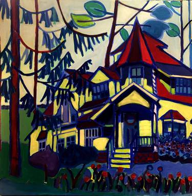 Original Expressionism Architecture Paintings by Debra Bretton Robinson