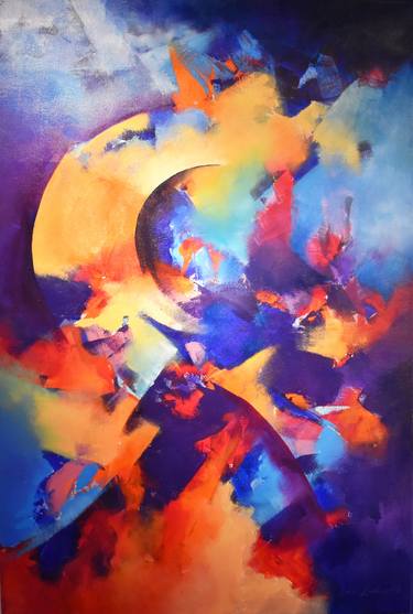 Original Fine Art Abstract Paintings by Leni Ladino