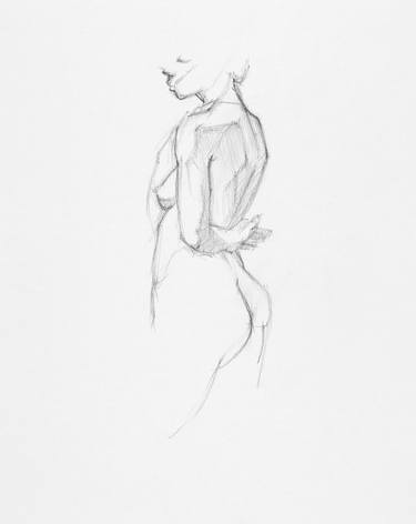 Original Figurative Body Drawings by Linda Pearlman Karlsberg