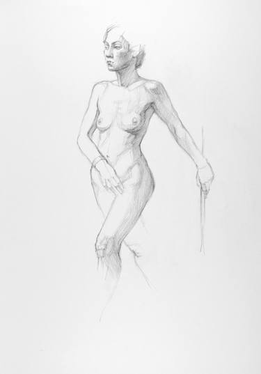 Original Figurative Body Drawings by Linda Pearlman Karlsberg