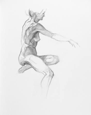 Original Figurative Body Drawings by Linda Pearlman Karlsberg