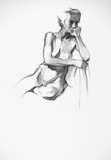 Original Figurative Body Drawings by Linda Pearlman Karlsberg