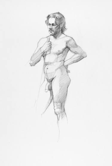 Original Figurative Body Drawings by Linda Pearlman Karlsberg