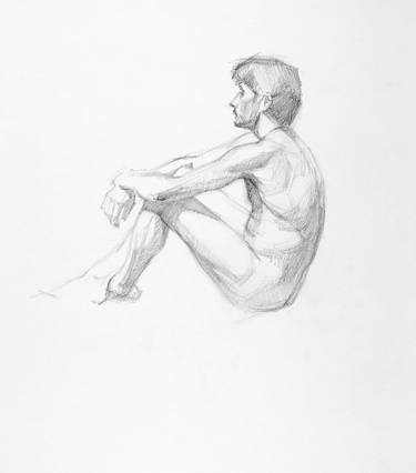 Original Figurative Body Drawings by Linda Pearlman Karlsberg