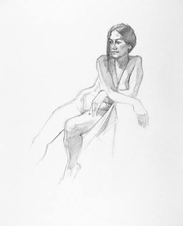 Original Figurative Body Drawings by Linda Pearlman Karlsberg