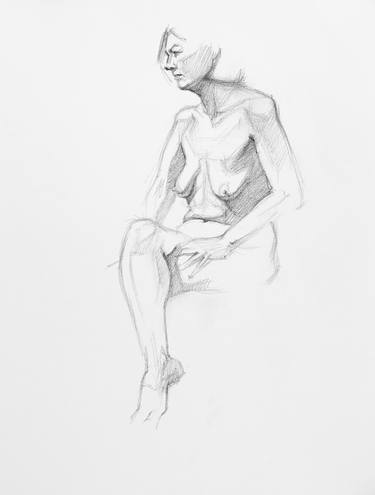 Original Figurative Body Drawings by Linda Pearlman Karlsberg