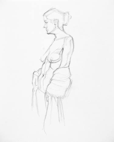 Original Figurative Body Drawings by Linda Pearlman Karlsberg