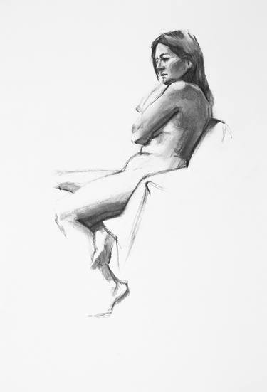 Original Figurative Body Drawings by Linda Pearlman Karlsberg