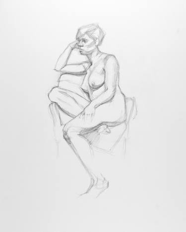 Original Figurative Body Drawings by Linda Pearlman Karlsberg