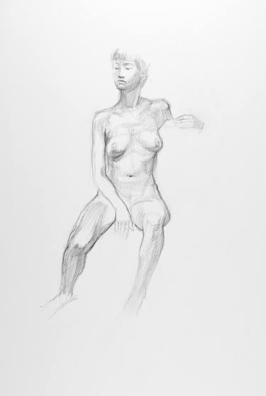 Original Figurative Body Drawings by Linda Pearlman Karlsberg