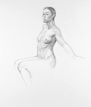 Original Figurative Body Drawings by Linda Pearlman Karlsberg