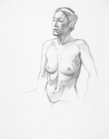 Original Figurative Body Drawings by Linda Pearlman Karlsberg