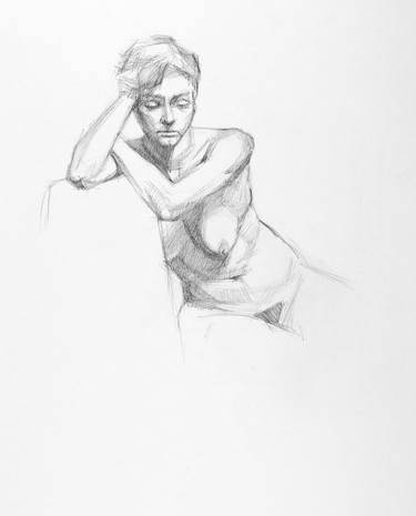 Original Figurative Body Drawings by Linda Pearlman Karlsberg