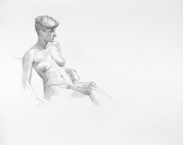 Original Figurative Body Drawings by Linda Pearlman Karlsberg