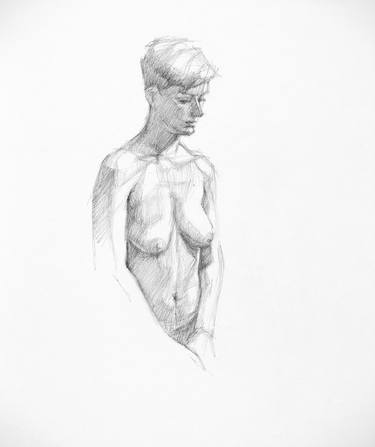 Original Figurative Body Drawings by Linda Pearlman Karlsberg