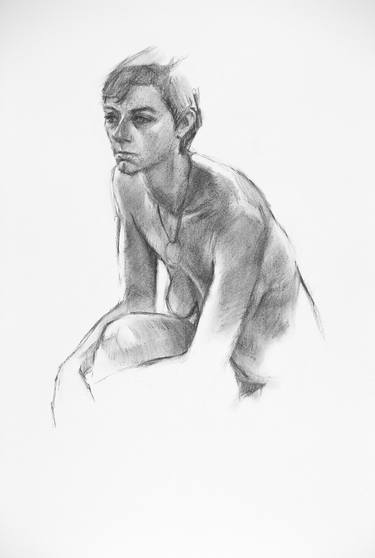 Original Figurative Body Drawings by Linda Pearlman Karlsberg