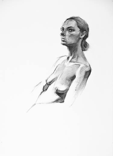 Original Body Drawing by Linda Pearlman Karlsberg