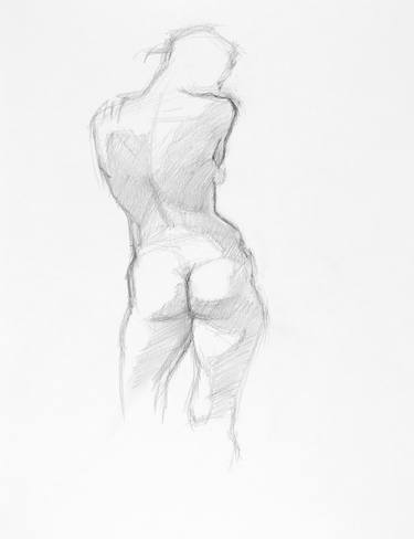 Original Body Drawing by Linda Pearlman Karlsberg