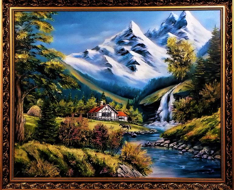 beautiful mountain paintings