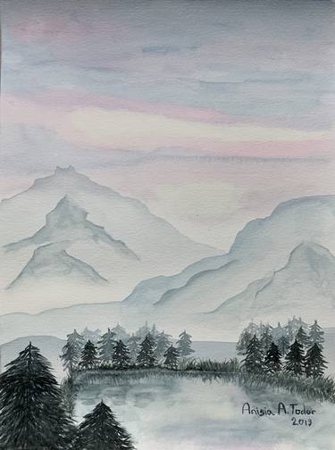 Print of Fine Art Landscape Paintings by Anisia Todor