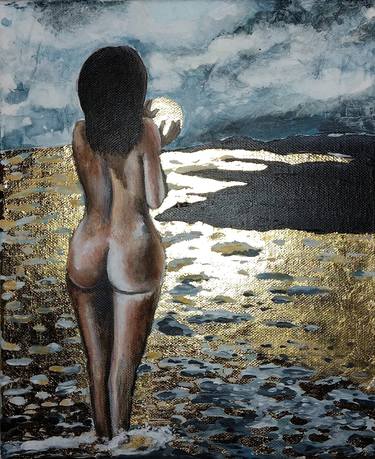 Original Expressionism Nude Mixed Media by Valentina Calamello