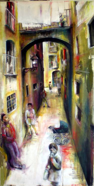 Original Figurative Architecture Painting by Olivia M Vetters
