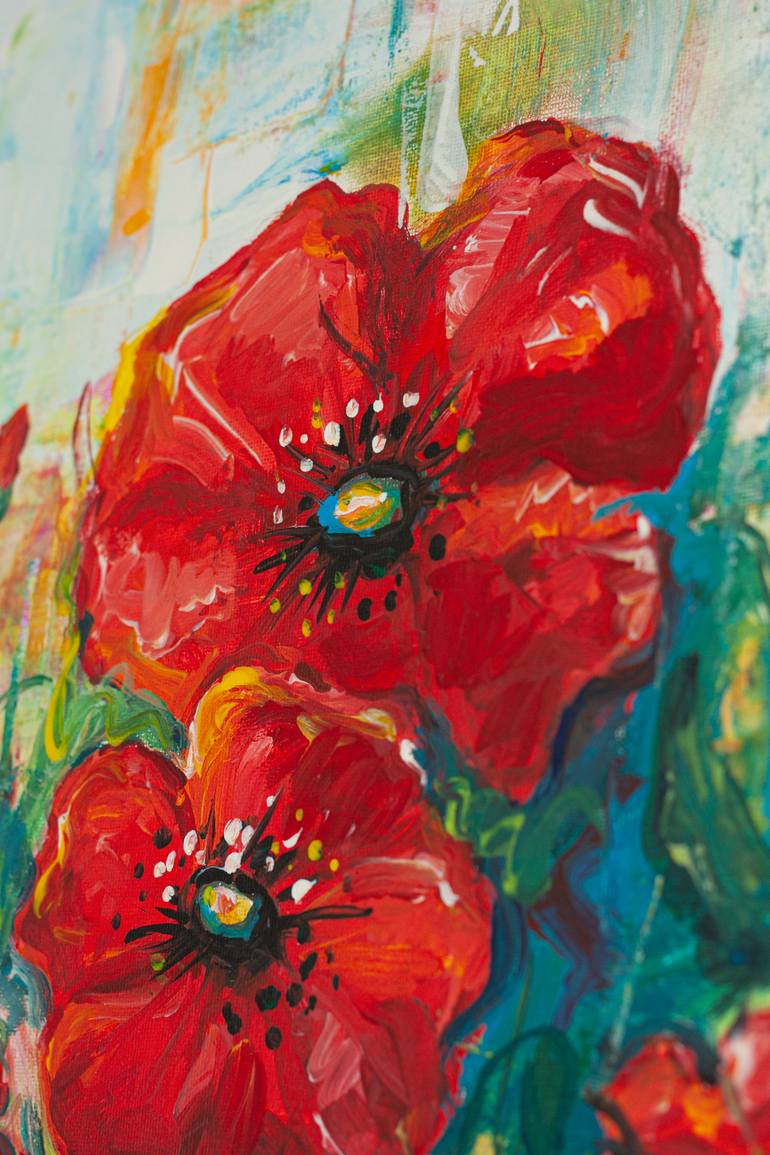 Original Contemporary Floral Painting by Liliia Dutka