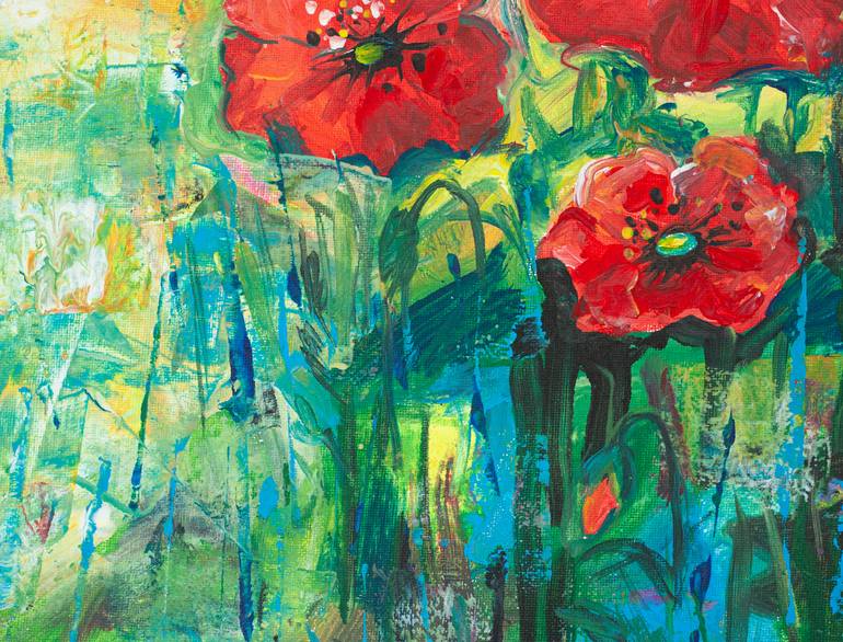 Original Contemporary Floral Painting by Liliia Dutka