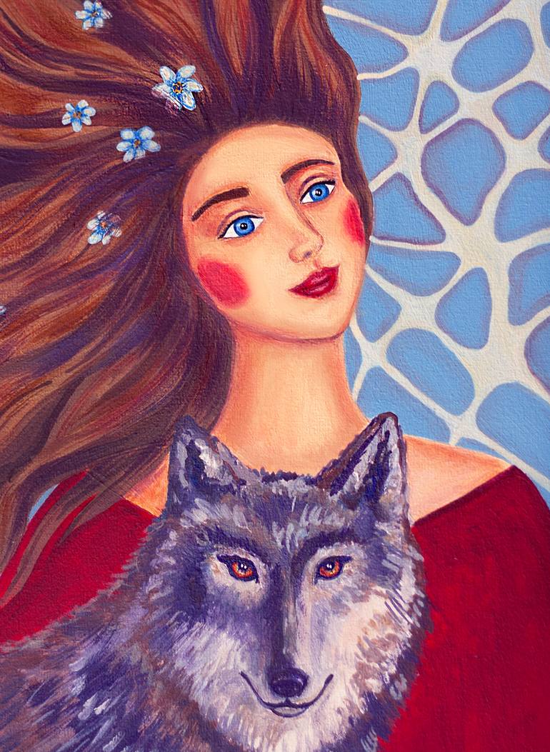 Original Symbolism Women Painting by Liliia Dutka