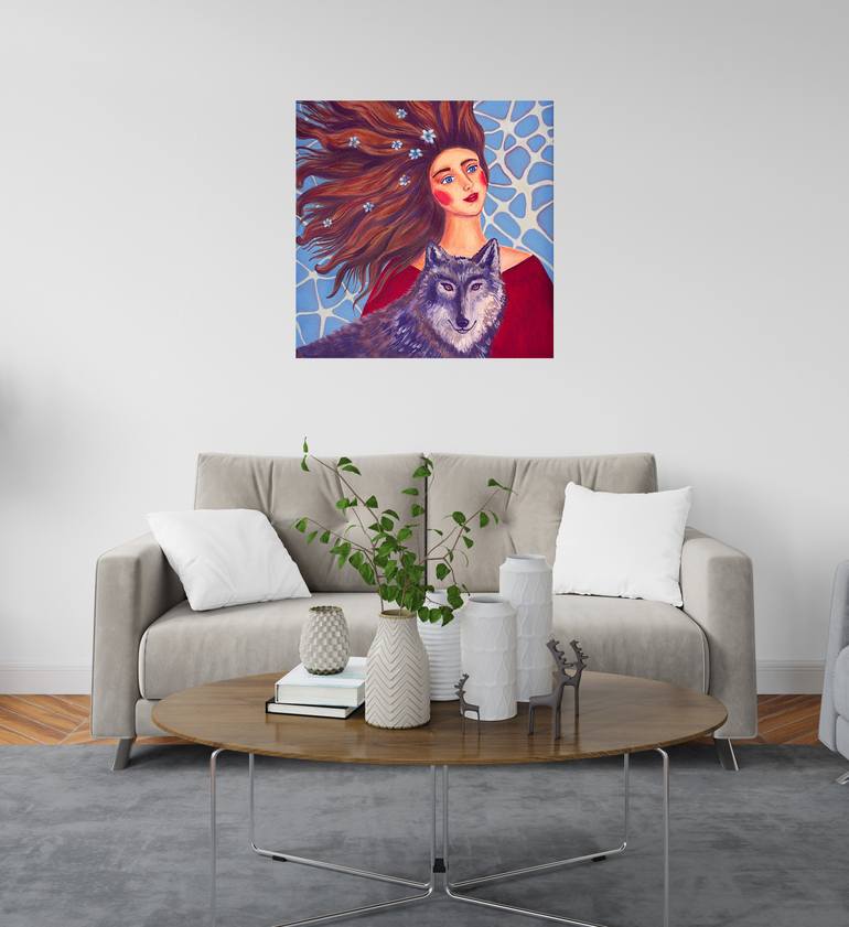 Original Symbolism Women Painting by Liliia Dutka