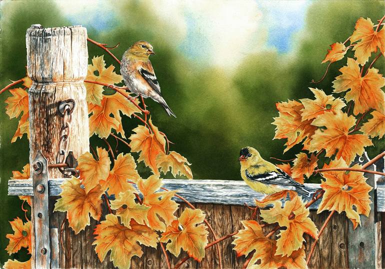 Painting popular Elegant Goldfinch Painting