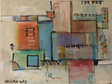 Print of Abstract Cities Paintings by Sarah Kay