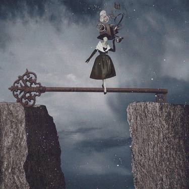 Original Surrealism Fantasy Collage by Sara Vattano