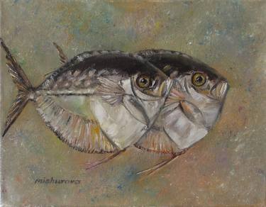 Original Art Deco Fish Paintings by Tatyana Mishurova