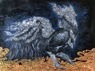 Saatchi Art Artist maysa yonavan; Paintings, “Chinese zodiac ( Rooster )” #art