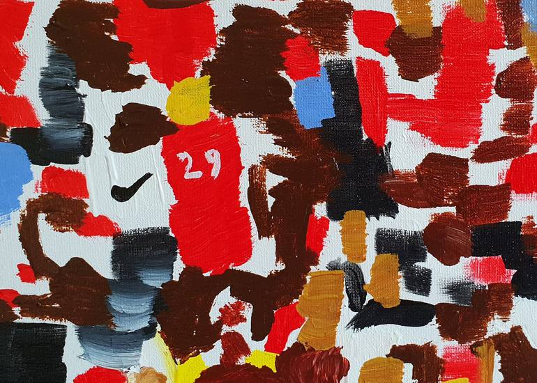 Original Abstract Sports Painting by Barry Laden