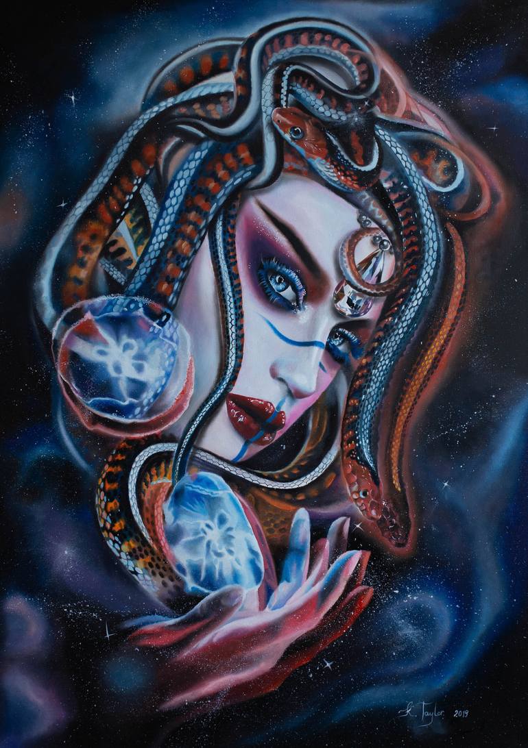 Medusa Gorgon Goddess Wood Print