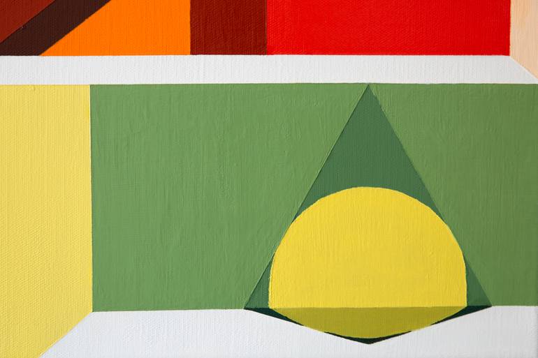 Original Abstract Geometric Painting by Adrian Banu