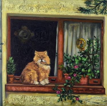 Cat at the window thumb