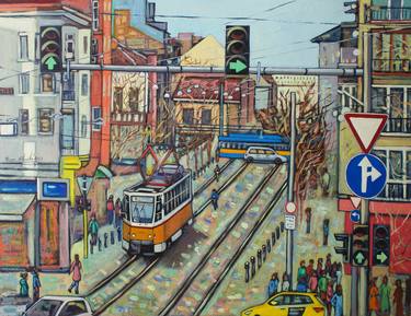 Original Expressionism Cities Paintings by Irina Ivanova