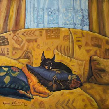 Original Fine Art Dogs Paintings by Irina Ivanova