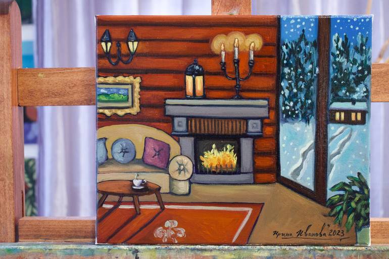 Original Home Painting by Irina Ivanova