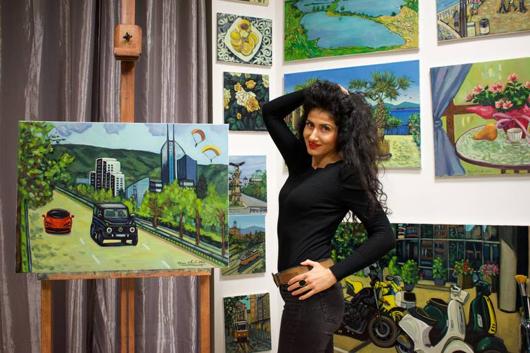 Original Modernism Cities Painting by Irina Ivanova