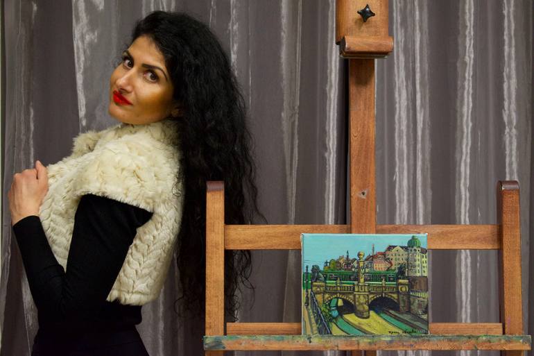 Original Expressionism Cities Painting by Irina Ivanova