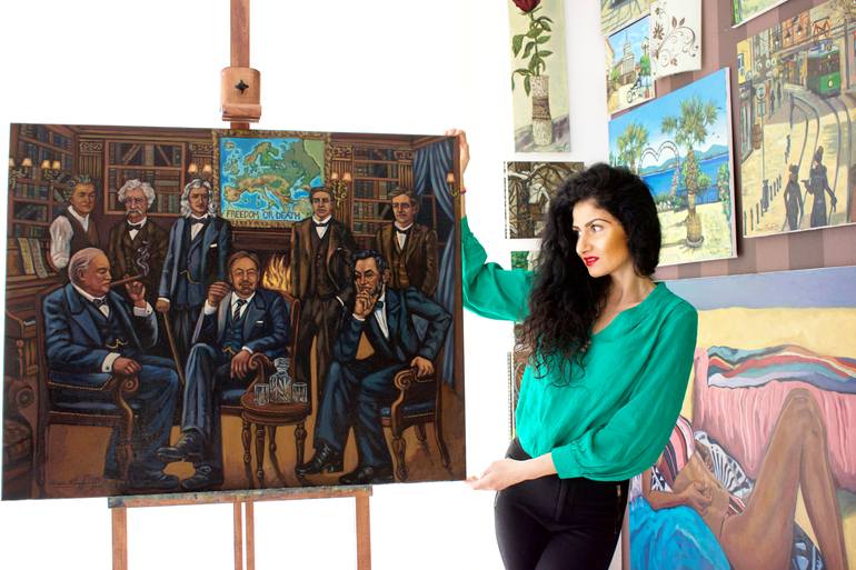 Original Figurative Politics Painting by Irina Ivanova