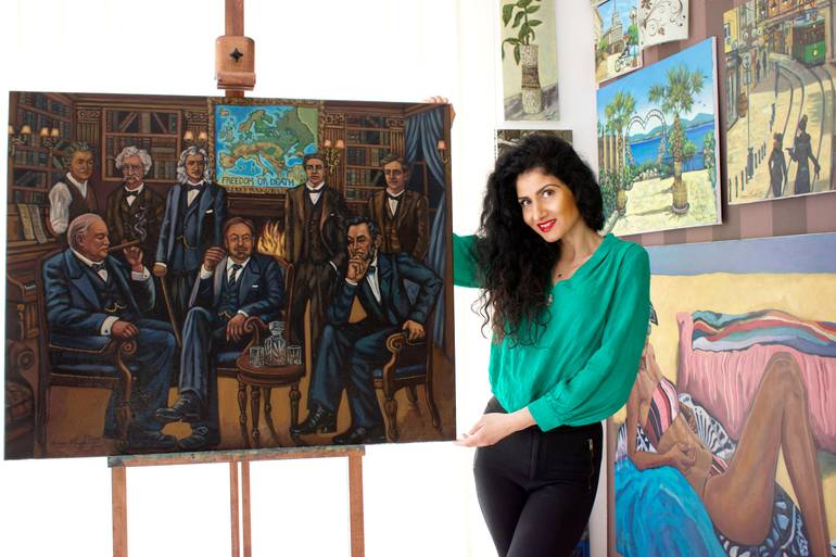 Original Figurative Politics Painting by Irina Ivanova