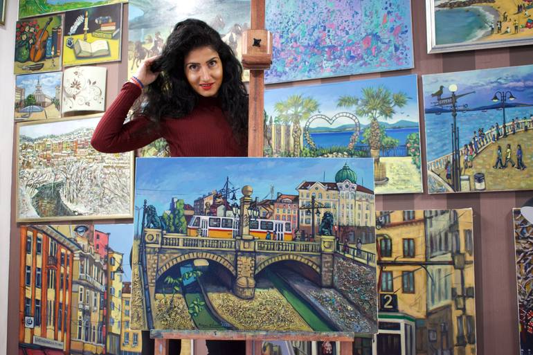 Original Expressionism Cities Painting by Irina Ivanova